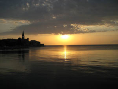 Sonnenuntergang in Porec